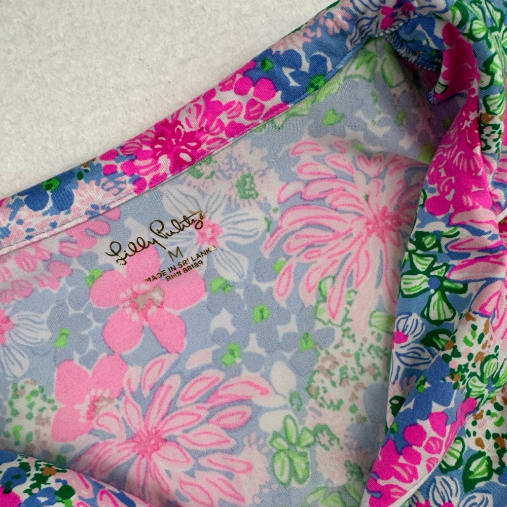 Lilly Pulitzer Button Down Pajama Top Medium - Picture 4 of 10